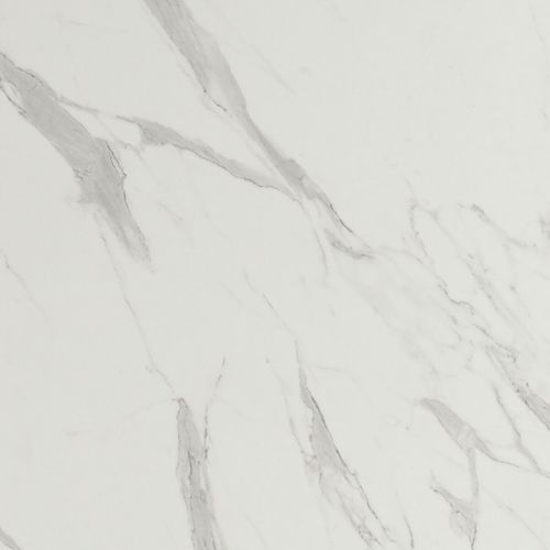 Meuble TV 2 Portes Aspect Marbre Blanc - Piralia