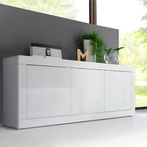 Buffet 3 Portes Finition Blanc Laqué Weiss - Otello
