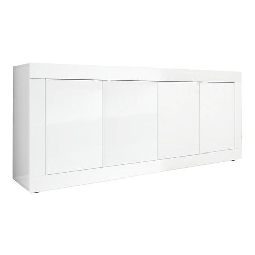 Buffet 4 Portes Finition Blanc Laqué Weiss - Otello