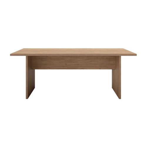 Table Repas 200cm Plateau Aspect Bois Pieds Effet Tasseaux - Appa