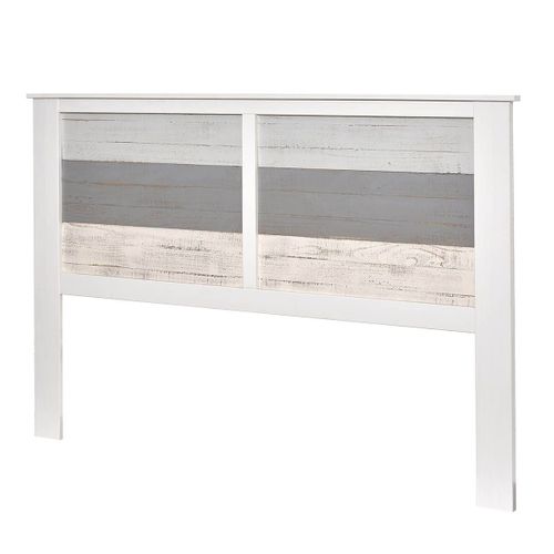 Tête De Lit 150/160 Bois Aspect Vieilli Blanc Et Grisé - Rosalia