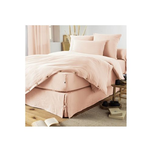 Drap Housse 90x200cm Gaze De Coton Guimauve - Ourea