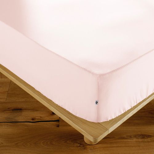 Drap Housse 90x200cm Coton Coloris Barbe à Papa - Samia