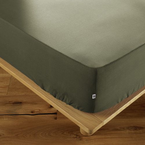 Drap Housse 140x200cm Coton Coloris Romarin - Samia