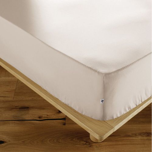 Drap Housse 140x200cm Coton Coloris Pampa - Samia