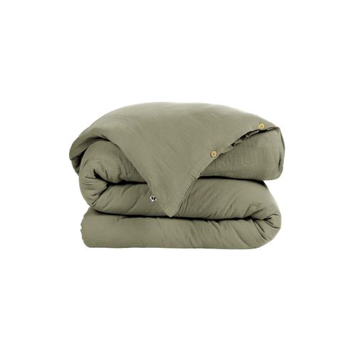 Housse De Couette 240x240cm Gaze De Coton Romarin - Ourea