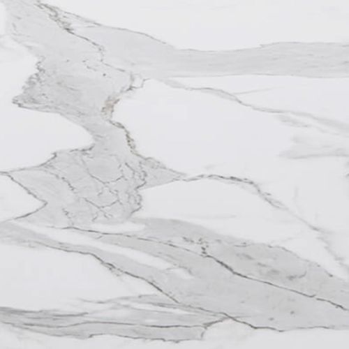 Séjour Complet Avec Vitrine 2p Laqué Blanc Brillant Et Imitation Marbre - Chris White