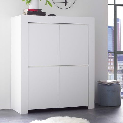 Rangement 4 Portes Blanc Finition Mat - Firmin