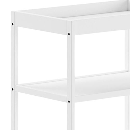 Table à Langer Avec Tablettes En Hêtre Massif Laqué Blanc - Eliott