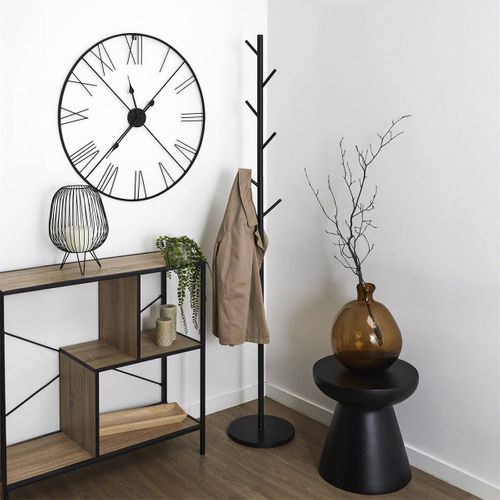 Porte-manteaux Noir En Métal 7 Patères - Zoran