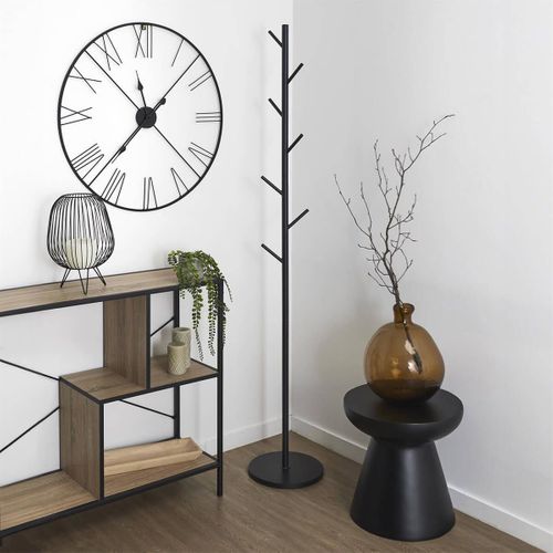 Porte-manteaux Noir En Métal 7 Patères - Zoran