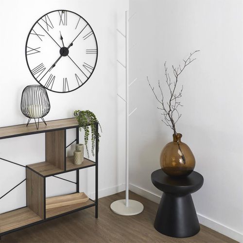 Porte-manteaux Blanc En Métal 7 Patères - Zoran