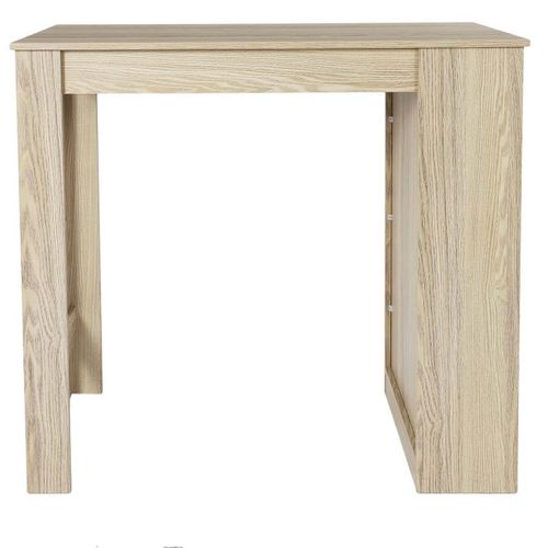 Table De Bar Mange-debout Avec Etagères Aspect Bois - Kanpe