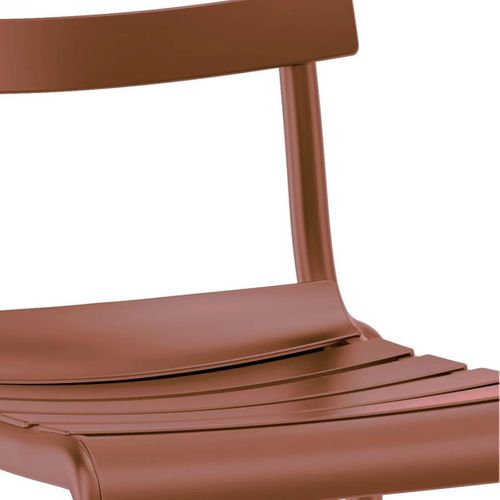 Lot De 4 Chaises En Plastique Recyclé Et Polypropylène Rouge Terracotta - Tanguy