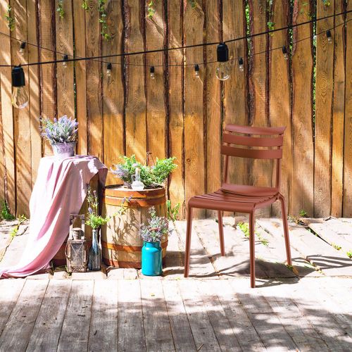 Lot De 4 Chaises En Plastique Recyclé Et Polypropylène Rouge Terracotta - Tanguy