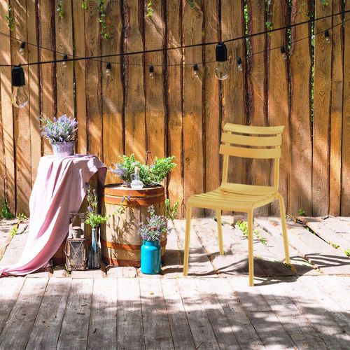 Lot De 4 Chaises En Plastique Recyclé Et Polypropylène Jaune - Tanguy