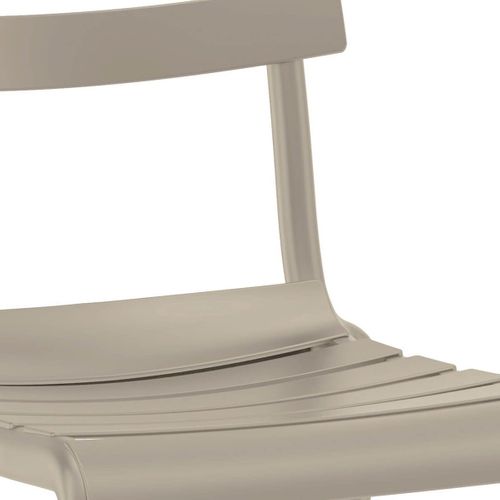 Lot De 4 Chaises En Plastique Recyclé Et Polypropylène Beige - Tanguy