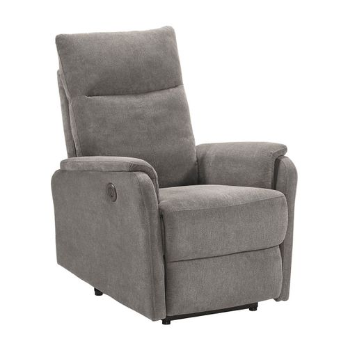 Fauteuil Relax Electrique Tissu Gris Clair - Alcantar