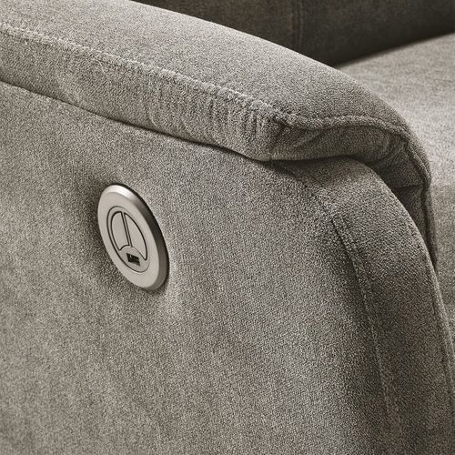 Fauteuil Relax Electrique Tissu Gris Clair - Alcantar