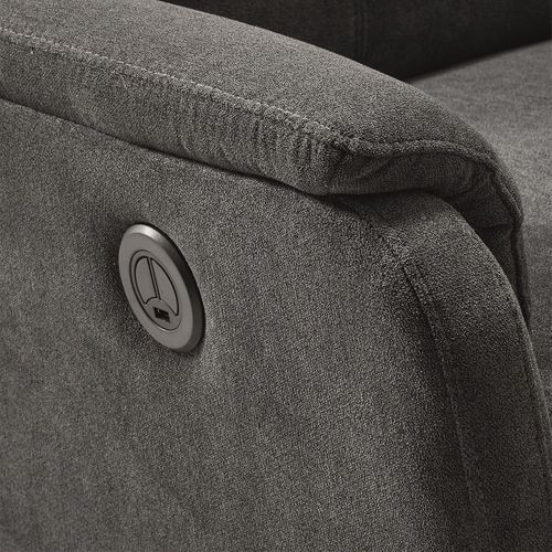 Fauteuil Relax Electrique Tissu Gris Foncé - Alcantar