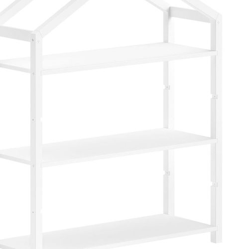 Bibliothèque Cabane En Pin Massif Laqué Blanc 3 Niveaux - Arkan