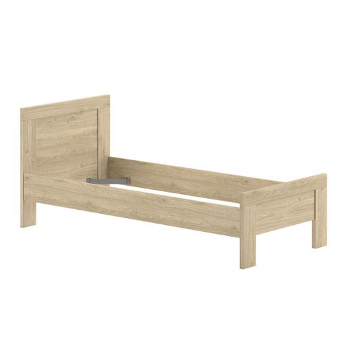 Chambre Enfant Lit 90x200cm + Chevet + Armoire 2 Portes Aspect Chêne - Marco