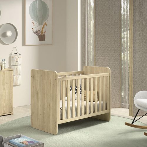 Lit Bébé 60x120cm Evolutif En 90x200cm Aspect Chêne Clair - Marco