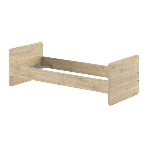 Lit Bébé 60x120cm Evolutif En 90x200cm Aspect Chêne Clair - Marco