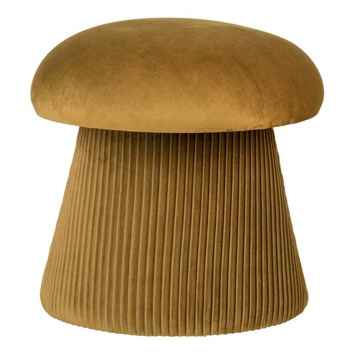 Pouf En Velours Jaune Moutarde Forme Champignon - Likaha