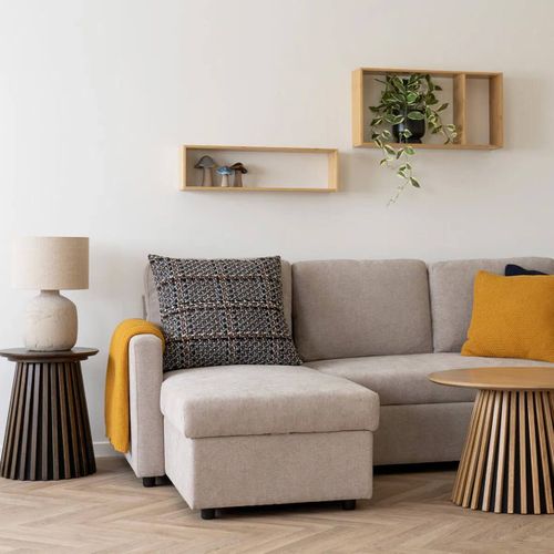 Etagère Murale Rectagulaire Simple En Bambou Naturel - Louane