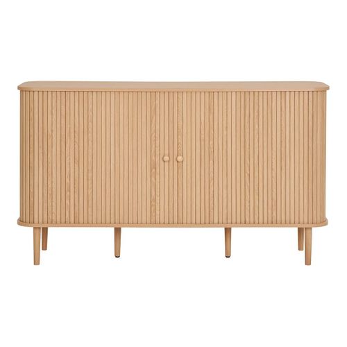 Buffet 2 Portes Coulissantes En Mdf Et Pin Naturel - Erika