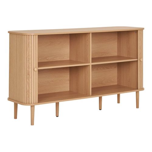 Buffet 2 Portes Coulissantes En Mdf Et Pin Naturel - Erika
