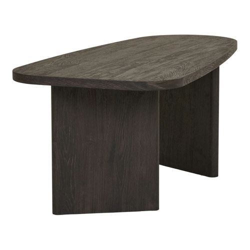Table Basse En Mdf Aspect Bois Foncé Pieds Asymétriques - Valentiane