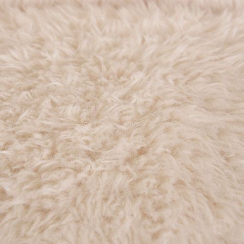 Fauteuil Crapaud Design Tissu Fausse Fourrure Ivoire - Daniel