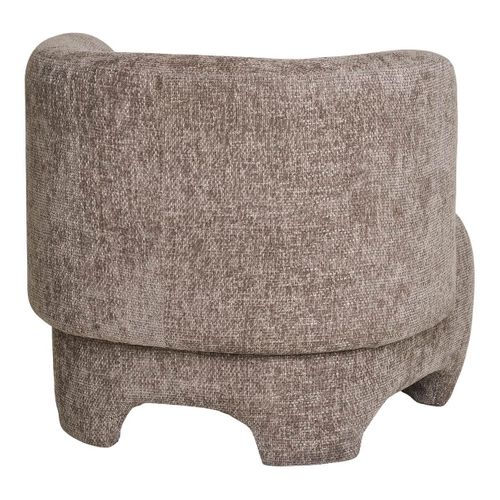 Fauteuil Crapaud Design Tissu Bouclette Marron - Rakel