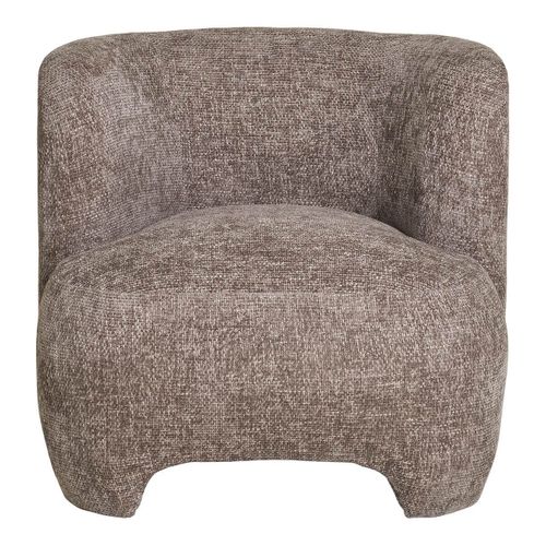 Fauteuil Crapaud Design Tissu Bouclette Marron - Rakel