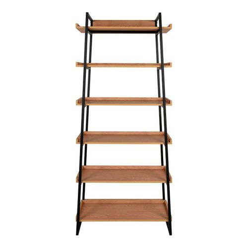 Etagère 6 Niveaux Mdf Structure Acier Noir - Sakaria
