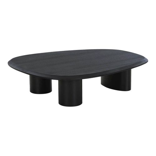 Table Basse Ovale 3 Pieds Placage Frêne Teinté Noir - Tanelia