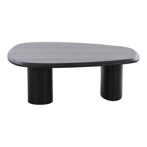 Table Basse Ovale 3 Pieds Placage Frêne Teinté Noir - Tanelia