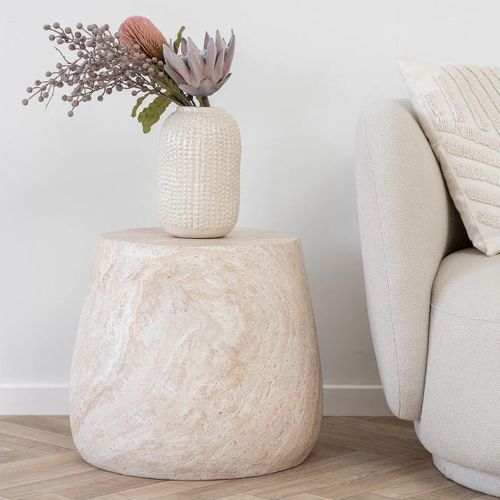 Bout De Canapé En Fibre D'argile Naturelle - Ronny