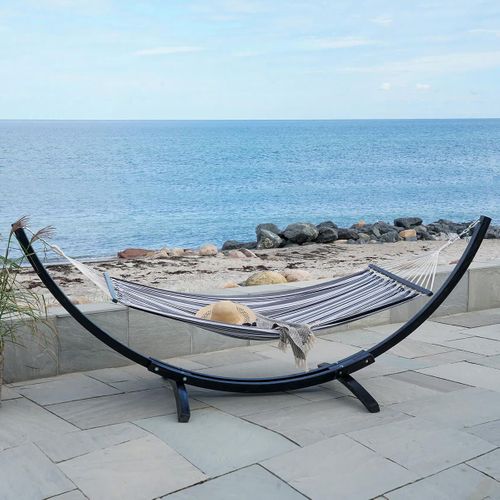 Hamac Pied En Bois De Mélèze Et Toile En Coton Et Polyester - Hamock