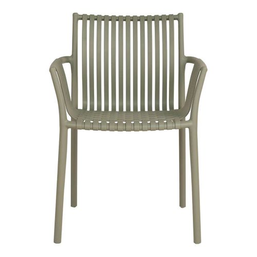 Lot De 2 Fauteuils De Table De Jardin En Polypropylène Laqué Vert - Stoly