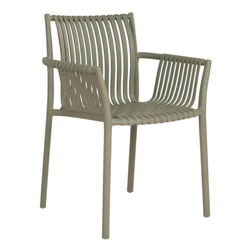 Lot De 2 Fauteuils De Table De Jardin En Polypropylène Laqué Vert - Stoly