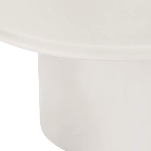 Table Basse Ronde Pied Central En Mdf Laqué Sable - Navalia