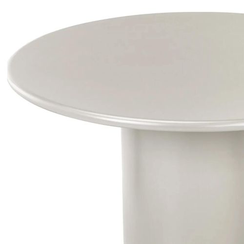 Table Repas Ronde Pied Central En Mdf Laqué Sable - Navalia