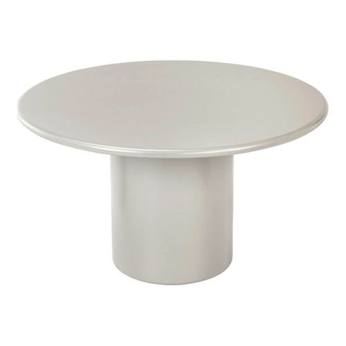 Table Repas Ronde Pied Central En Mdf Laqué Sable - Navalia