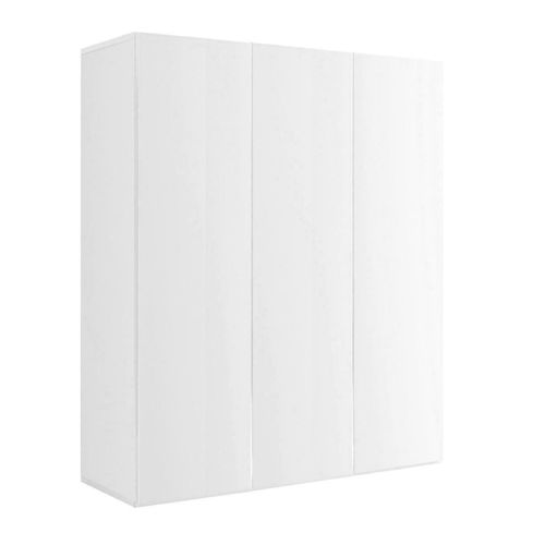 Meuble à Chaussures 3 Portes 8 Étagères Laqué Blanc - Maheline