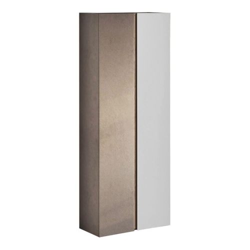 Armoire à Chaussures 2 Portes 1 Miroir Brun Et Aspect Bois Finition Mercure - Kader