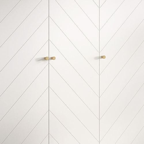 Armoire 3 Portes Blanche Motif Graphique - Tiny White