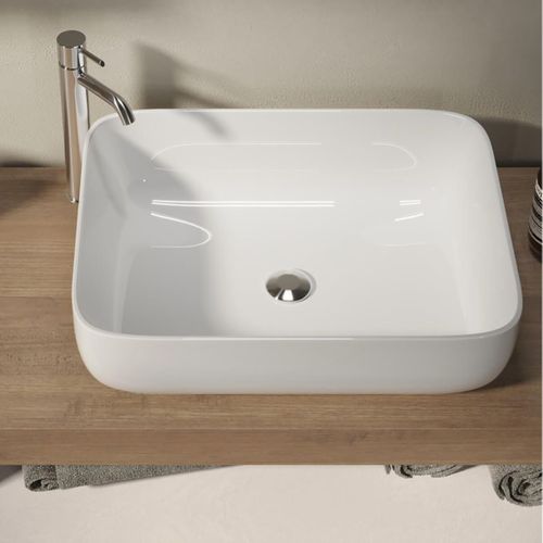 Meuble Vasque 92cm Suspendu 1 Tiroirs Beige Laqué Et Aspect Bois Finition Mercure - Arturo